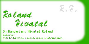 roland hivatal business card
